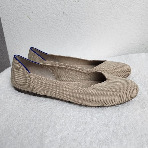 Roth'ys Round Toe Flats Ecru Women's Size 11.5 - Picture 2 of 11